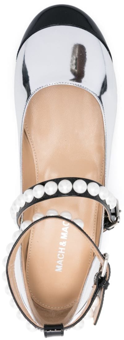 Mach & Mach pre Flat Shoes Silver Zilver