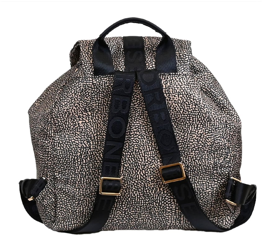 Borbonese FOLD MEDIUM BACKPACK Bruin