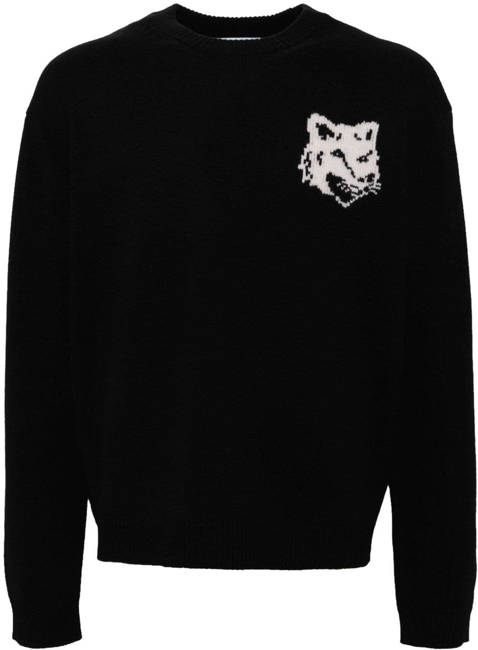 Maison Kitsuné Maison Kitsune' Sweaters Black Zwart