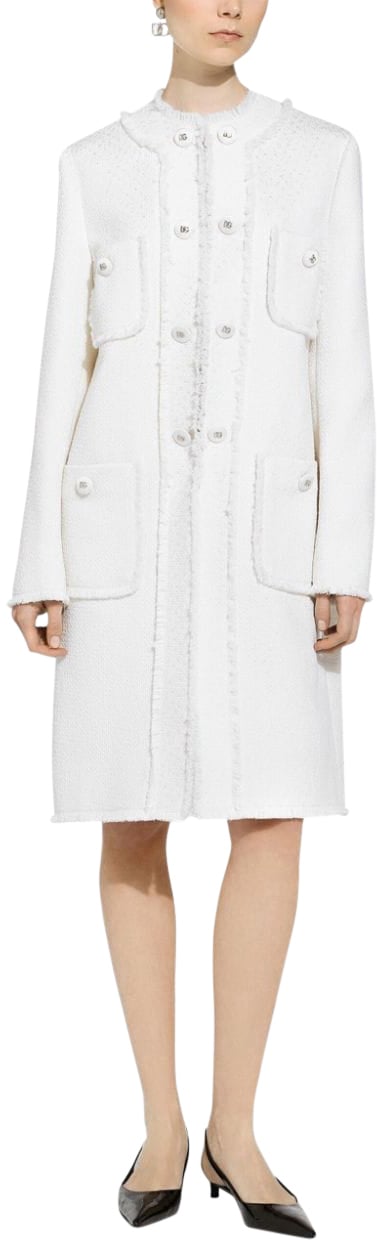 Dolce & Gabbana Coats Cream Wit