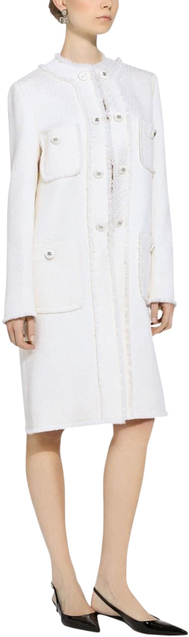 Dolce & Gabbana Coats Cream Wit