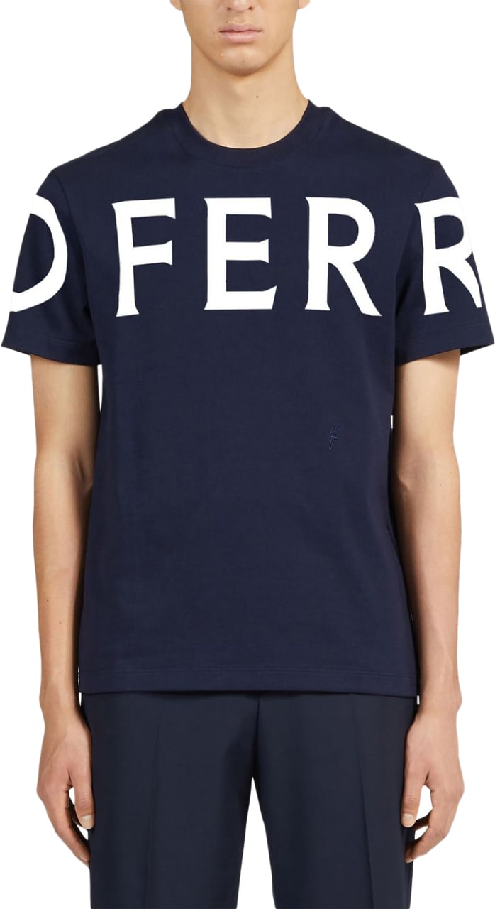 Ferragamo T-Shirts And Polos Blue Blauw