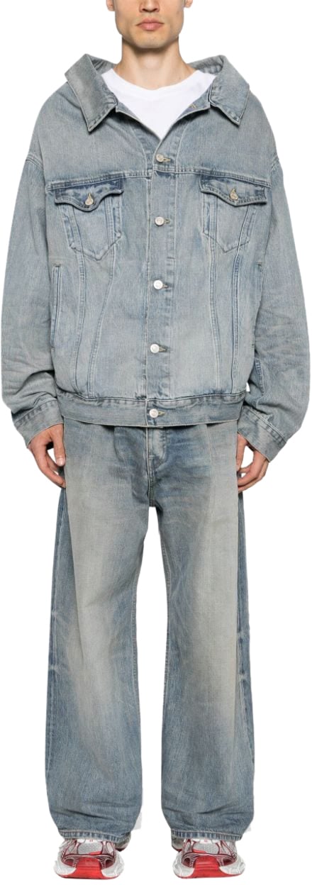 Balenciaga Coats Clear Blue Blauw