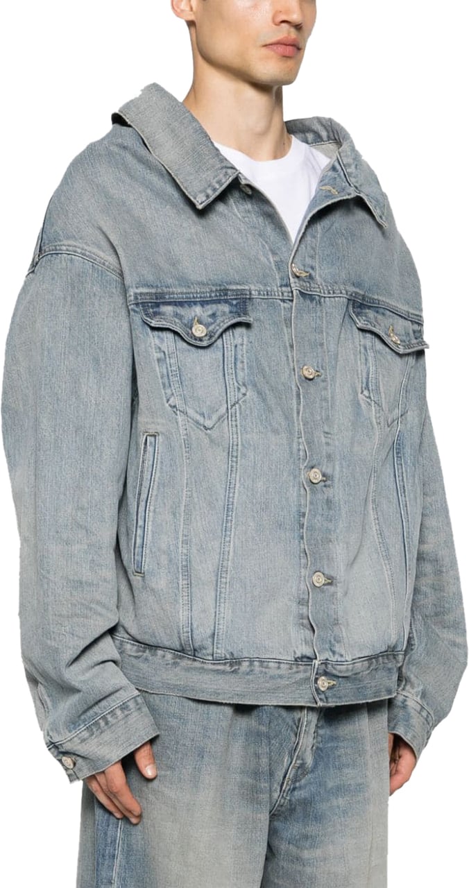 Balenciaga Coats Clear Blue Blauw