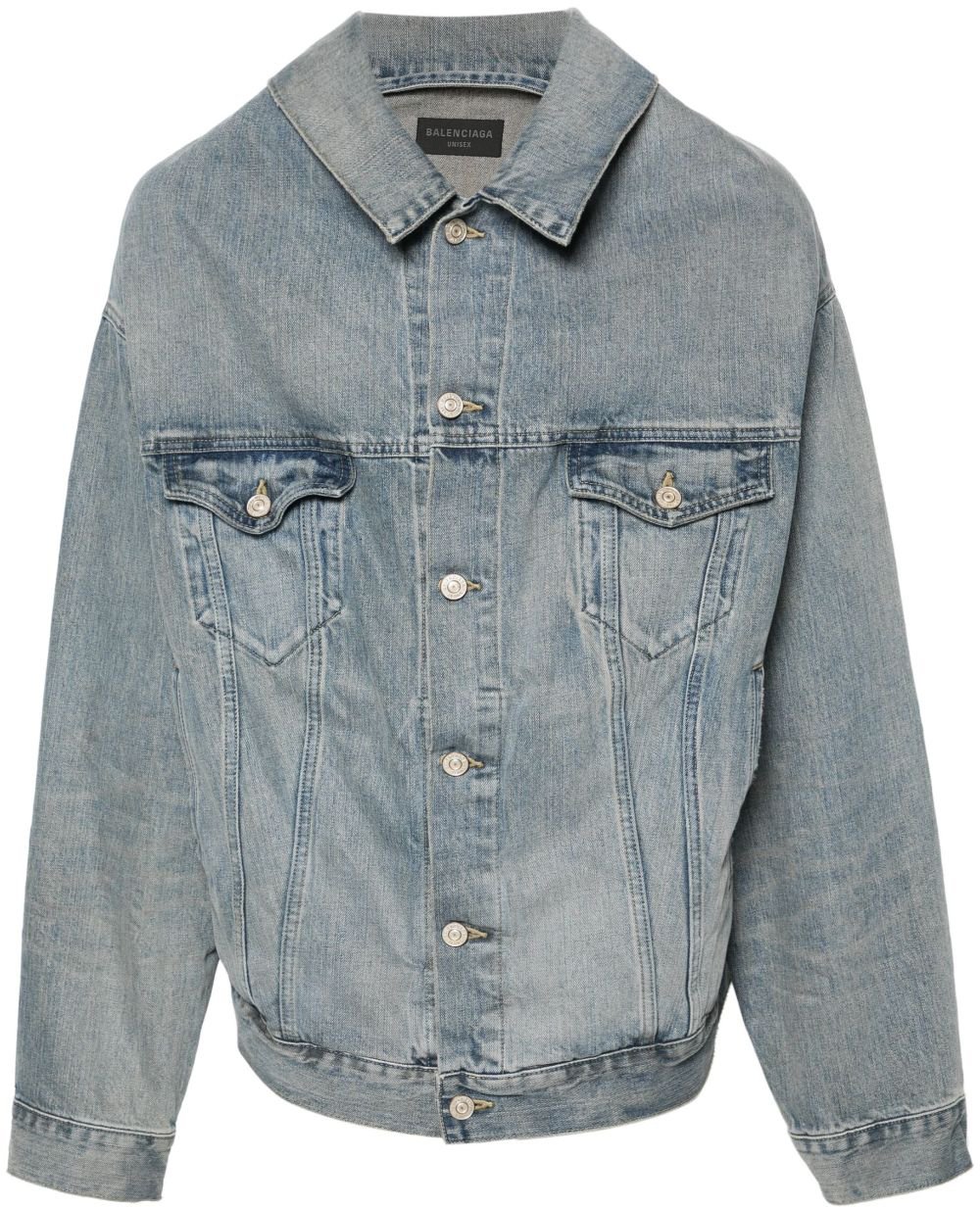 Balenciaga Coats Clear Blue Blauw