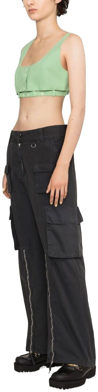 Ganni Top Verde Acqua Groen