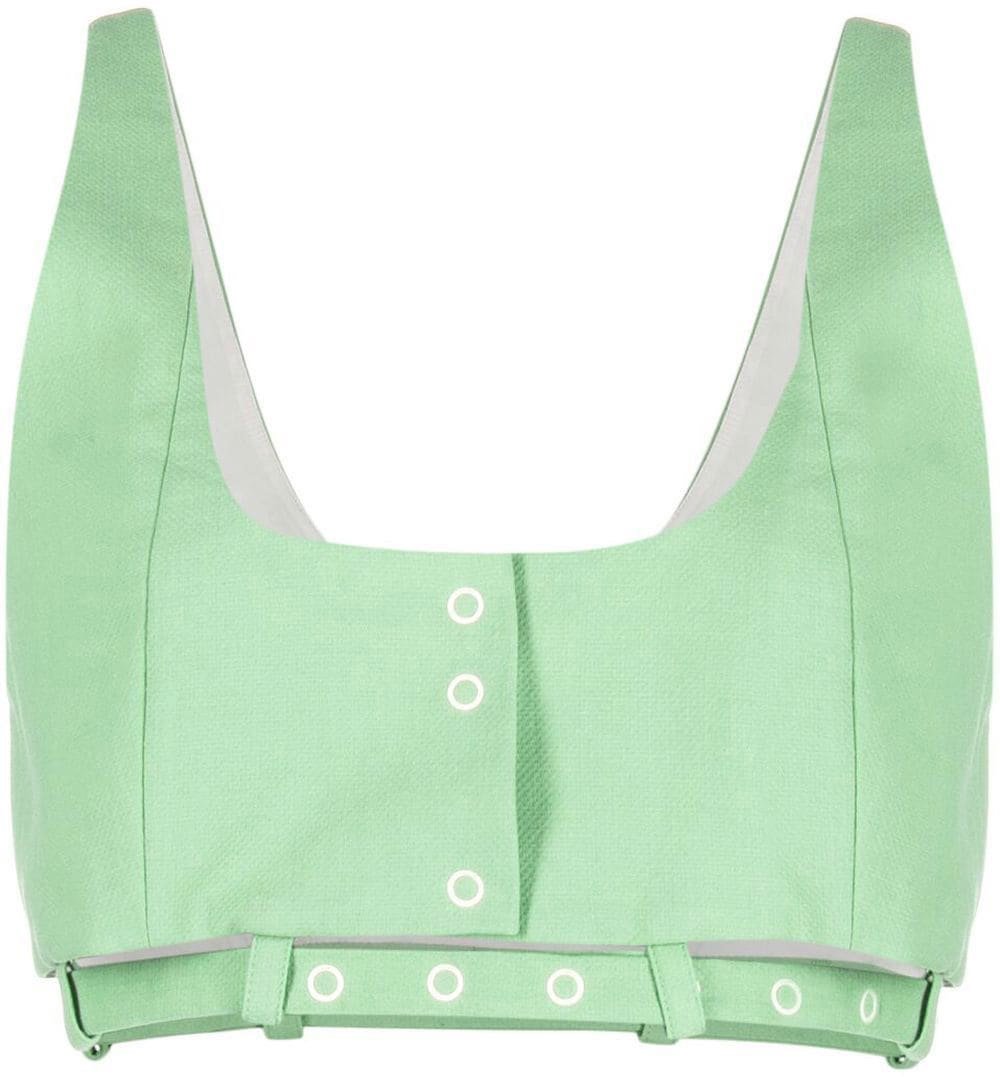 Ganni Top Verde Acqua Groen