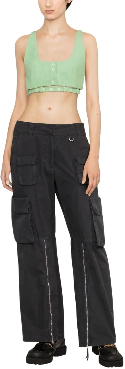 Ganni Top Verde Acqua Groen