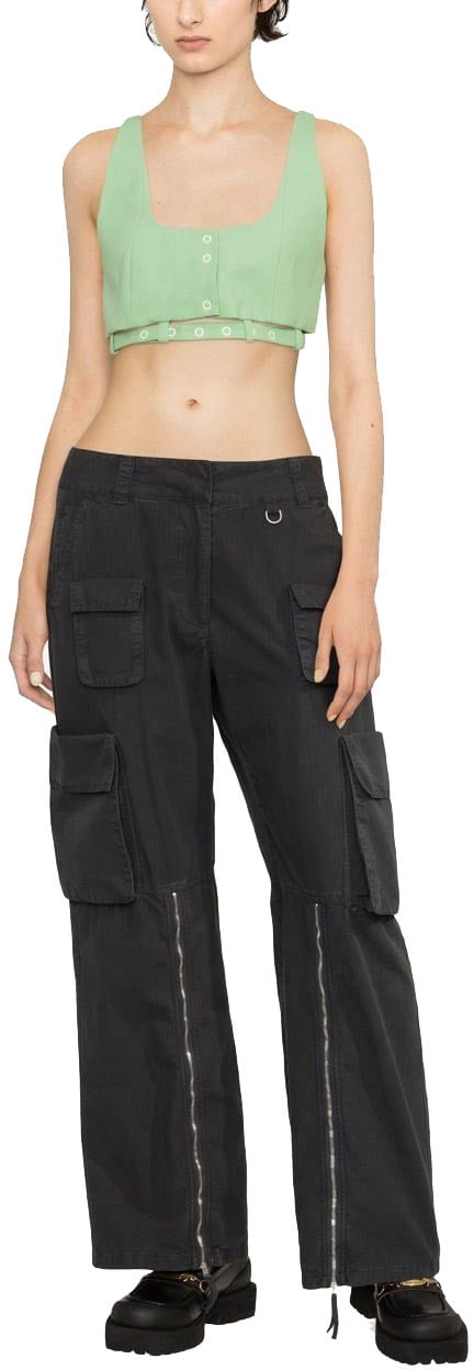 Ganni Top Verde Acqua Groen
