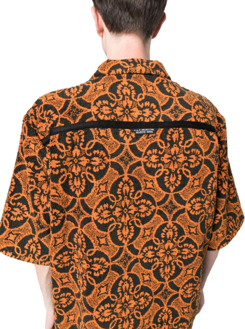 Marine Serre Shirts Orange Oranje