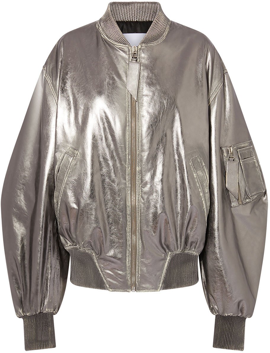 The Attico Coats Silver Zilver
