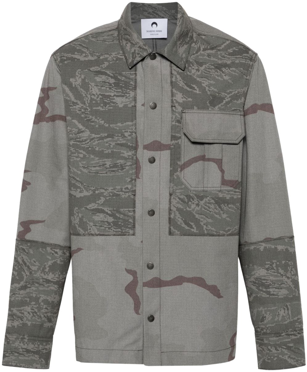 Marine Serre Coats Grey Grijs