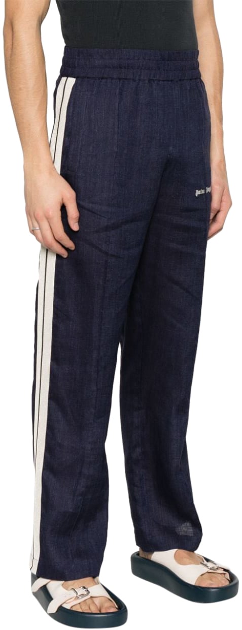 Palm Angels Trousers Blue Blauw