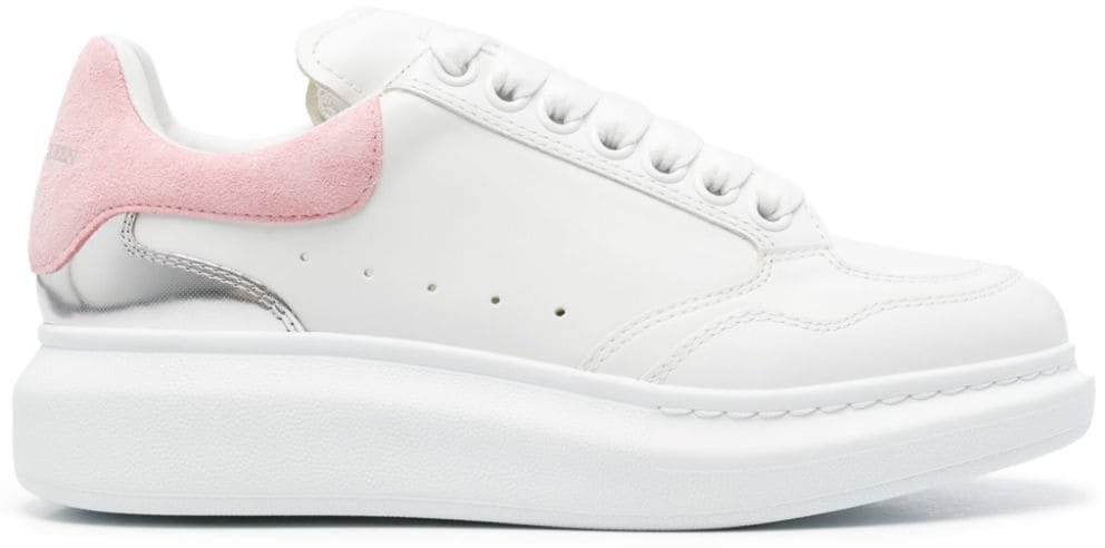 Alexander McQueen Dames Oversized Sneaker Wit/Roze Wit