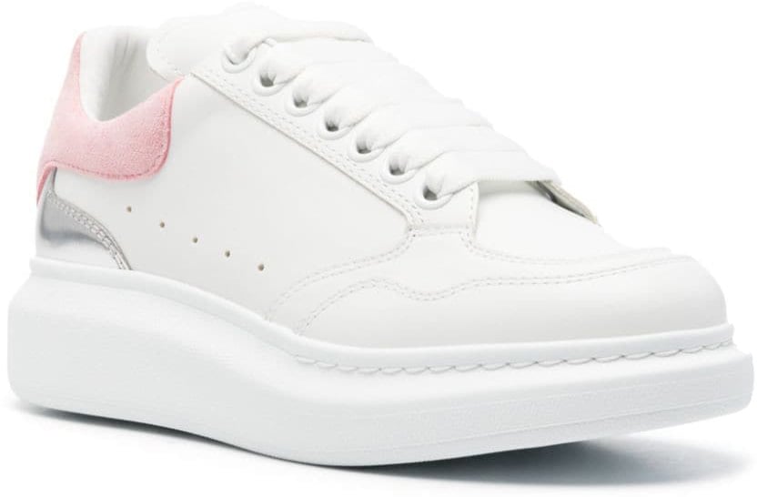 Alexander McQueen Dames Oversized Sneaker Wit/Roze Wit