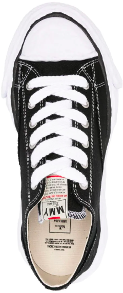 Maison Mihara Yasuhiro Peterson 23 Original Sole Canvas Low Top Sneaker Black Zwart