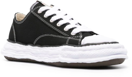 Maison Mihara Yasuhiro Peterson 23 Original Sole Canvas Low Top Sneaker Black Zwart