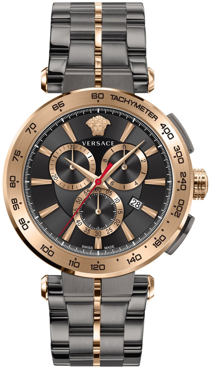 Versace VE6CA0723 Aion Chrono horloge Zwart