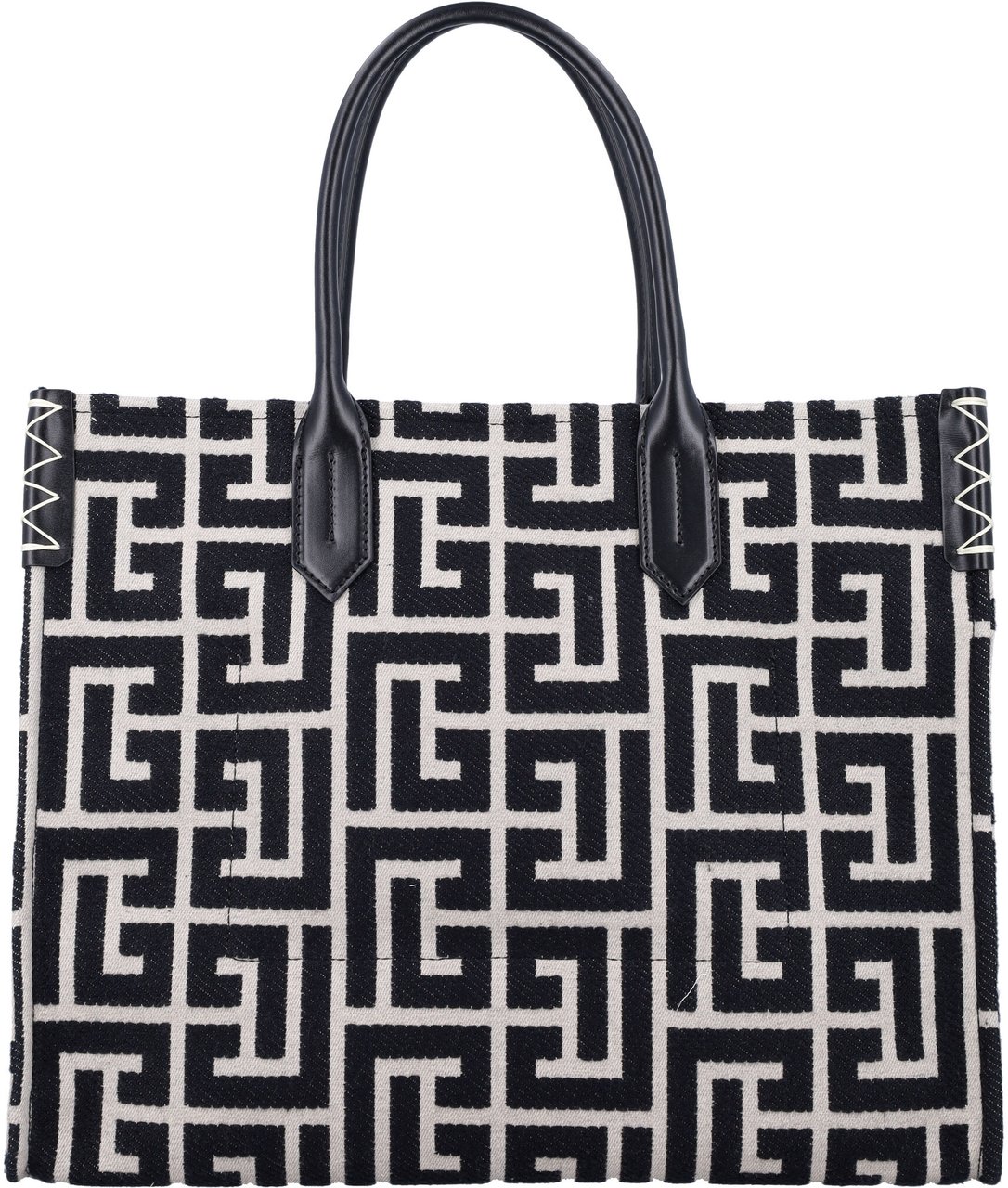 Balmain B Army Shopper Medium Monogram Blackivory Divers