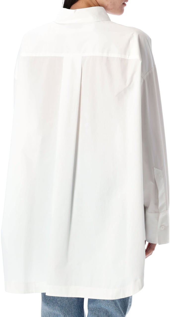 The Attico Diana Shirt Popeline Bianco Wit