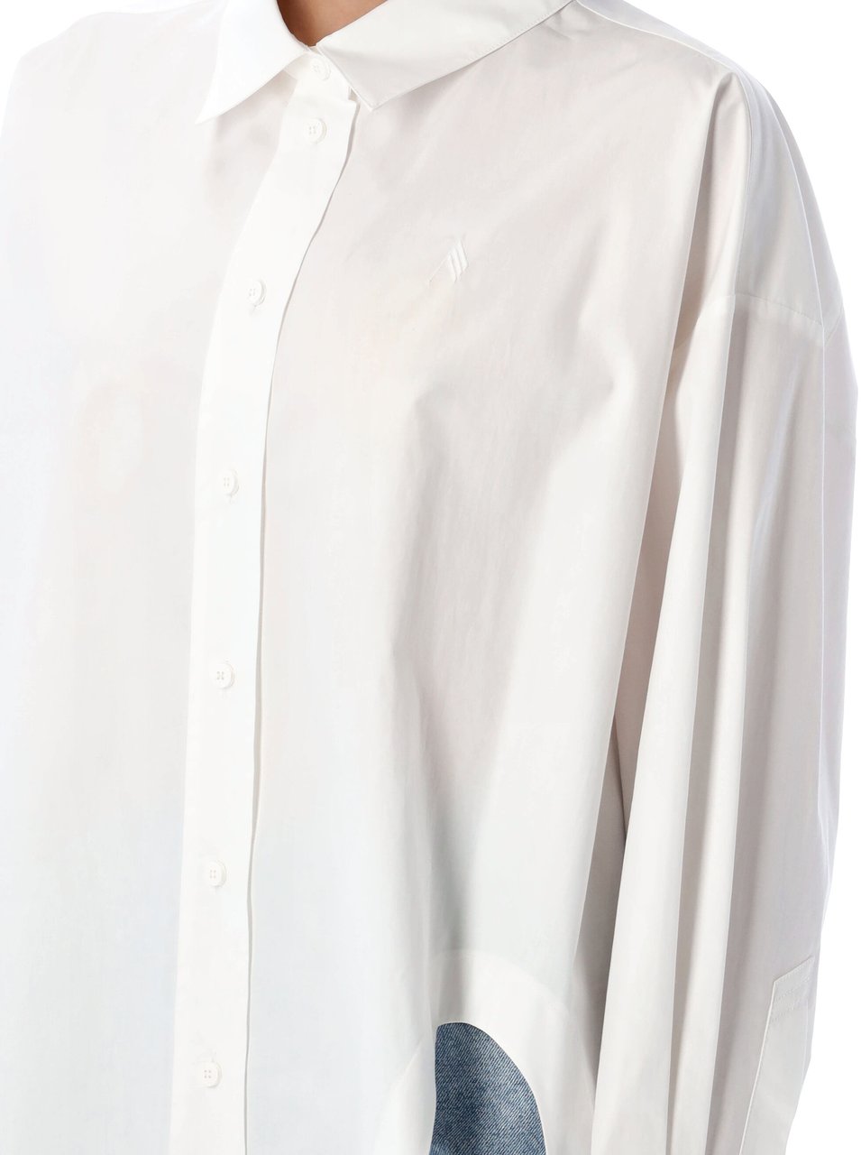The Attico Diana Shirt Popeline Bianco Wit