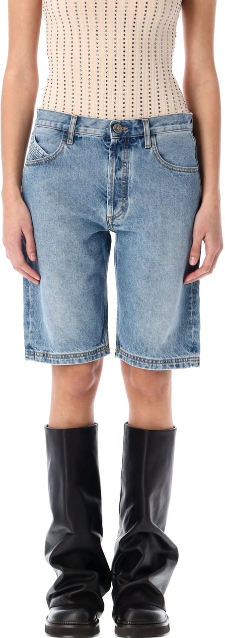 The Attico Shorts Clear Blue Blauw