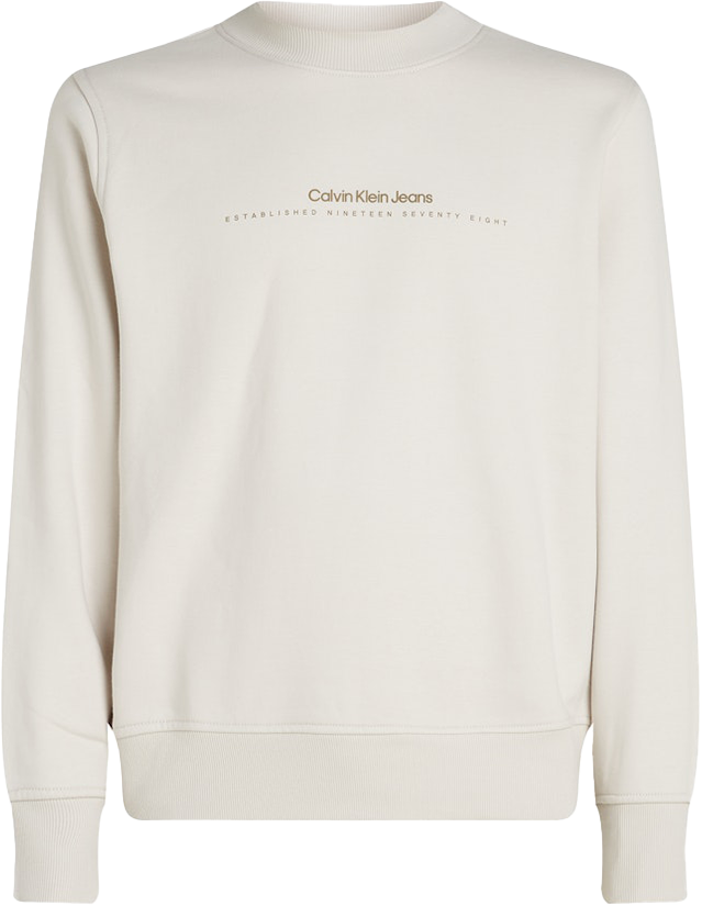Calvin Klein Calvin Klein Jeans Minimal Logo Crew Neck Beige