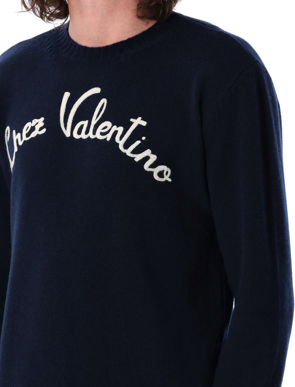 Valentino Garavani Knit Chez Valentino Blue Blauw
