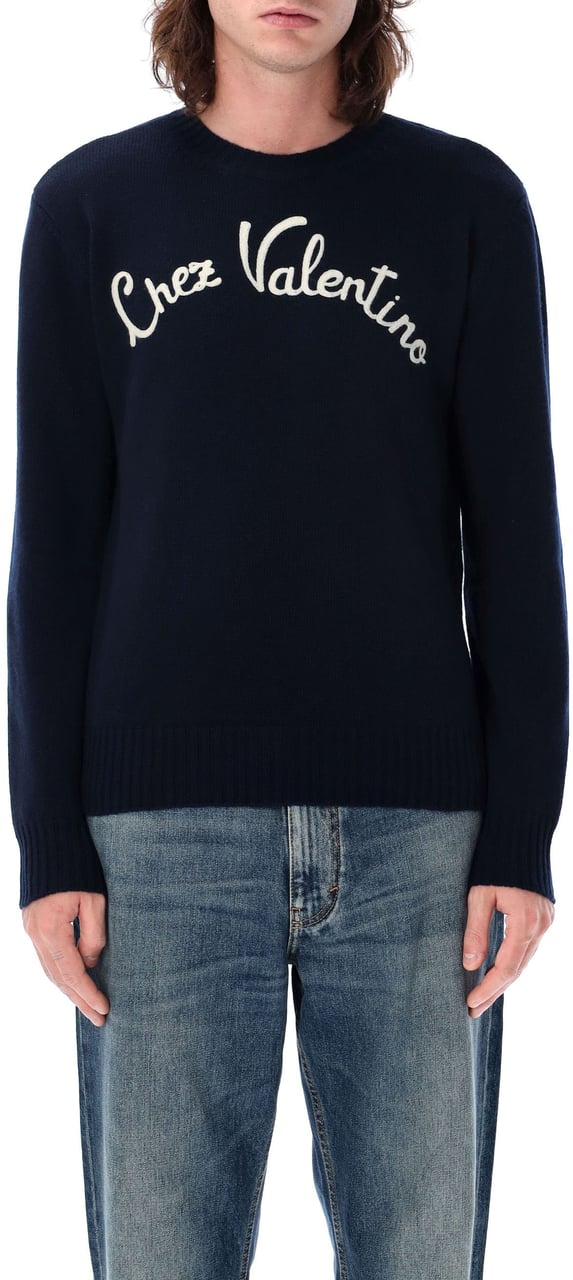 Valentino Garavani Knit Chez Valentino Blue Blauw