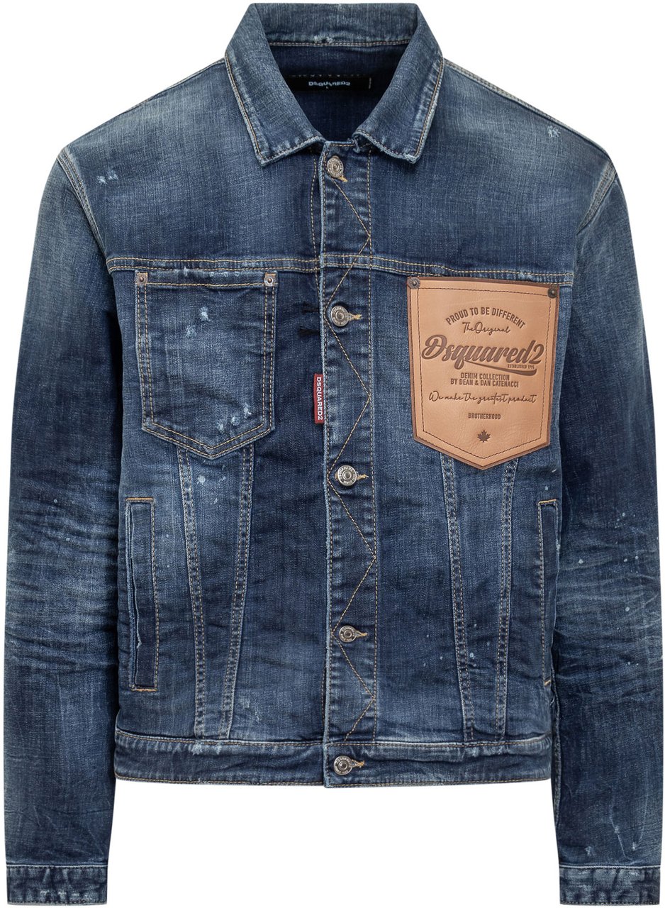 Dsquared2 Giacca in Jeans Over Blauw
