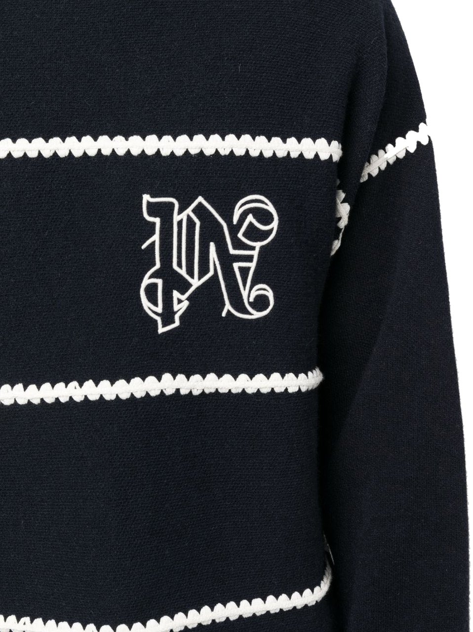 Palm Angels Sweaters Blue Blauw