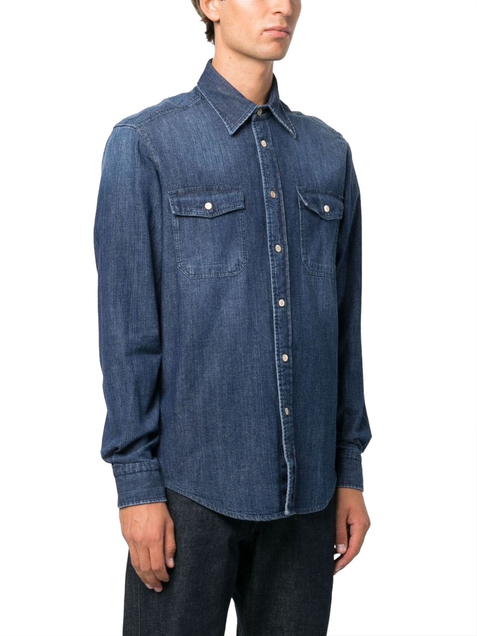 Boglioli Shirts Denim Blauw
