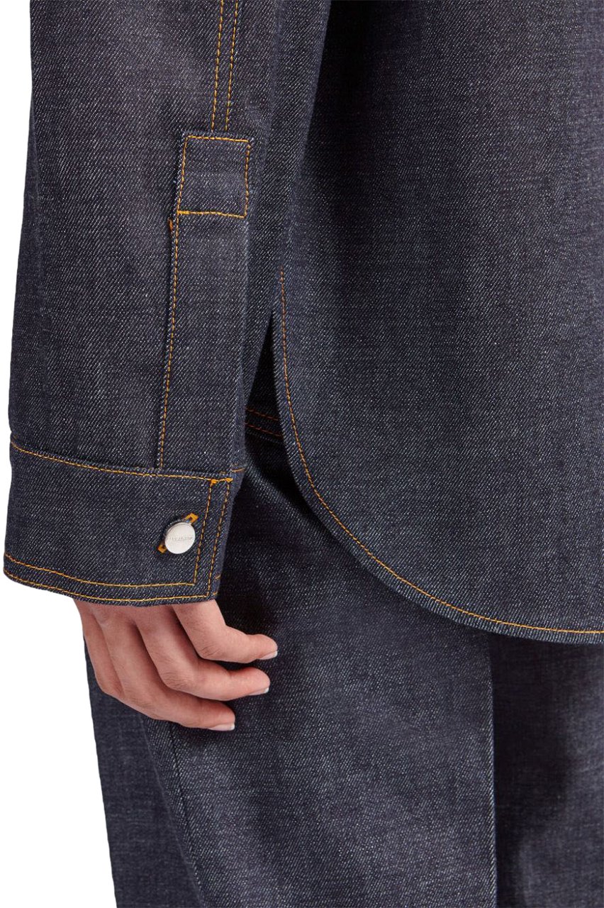 Ferragamo Shirts Blue Blauw