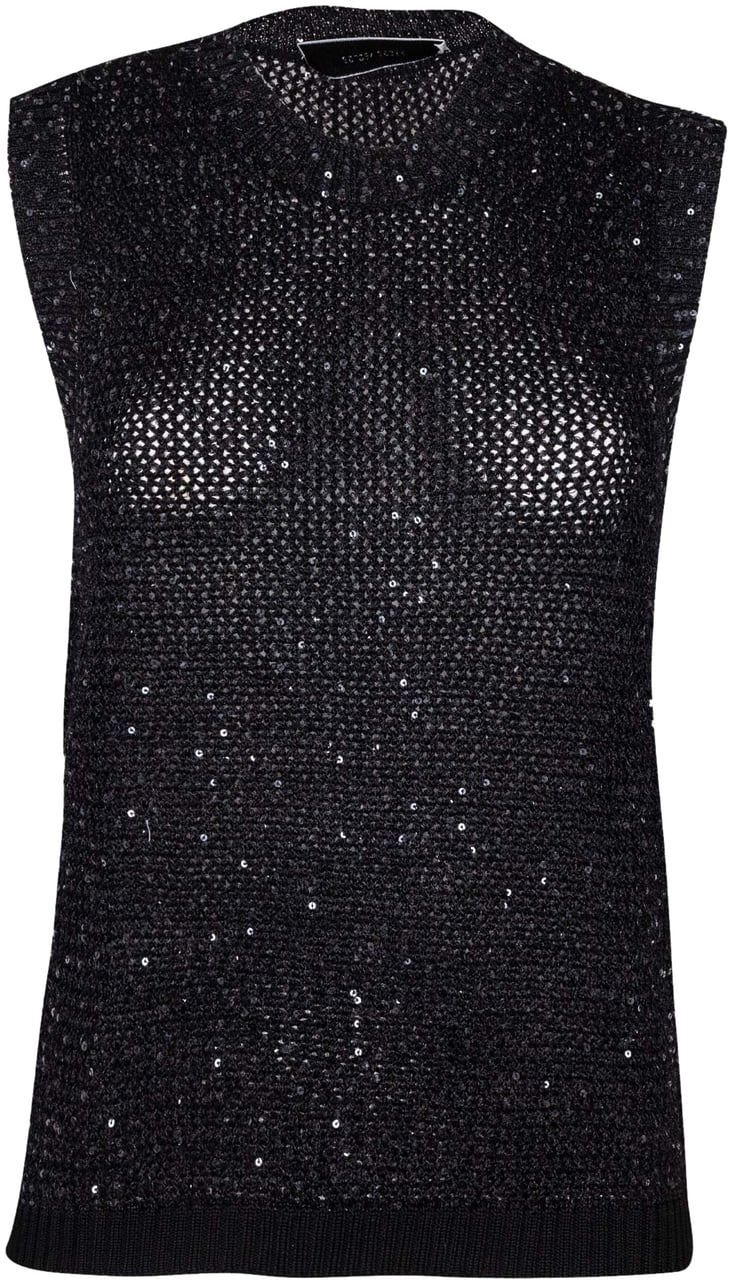 Golden Goose Knit vest with sequins 'Melyssa' Zwart