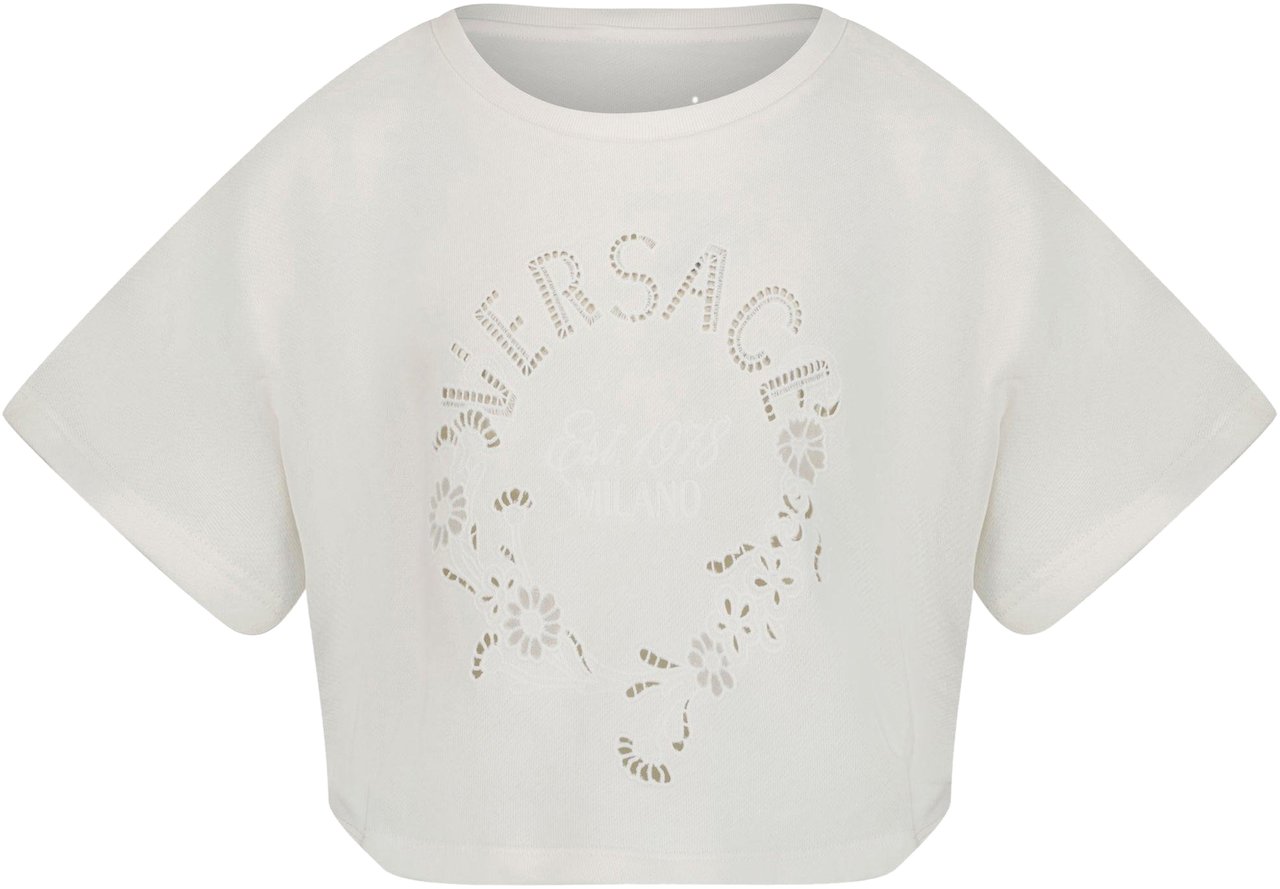Versace Versace Kinder Meisjes T-Shirt In Off White Wit