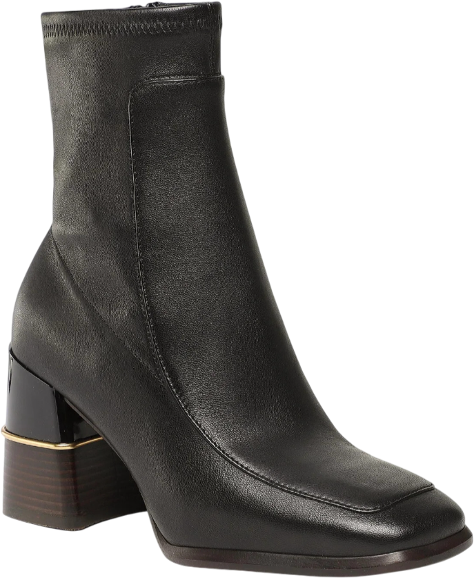 Tory Burch Tronchetti Multi Logo Strech Boot Zwart