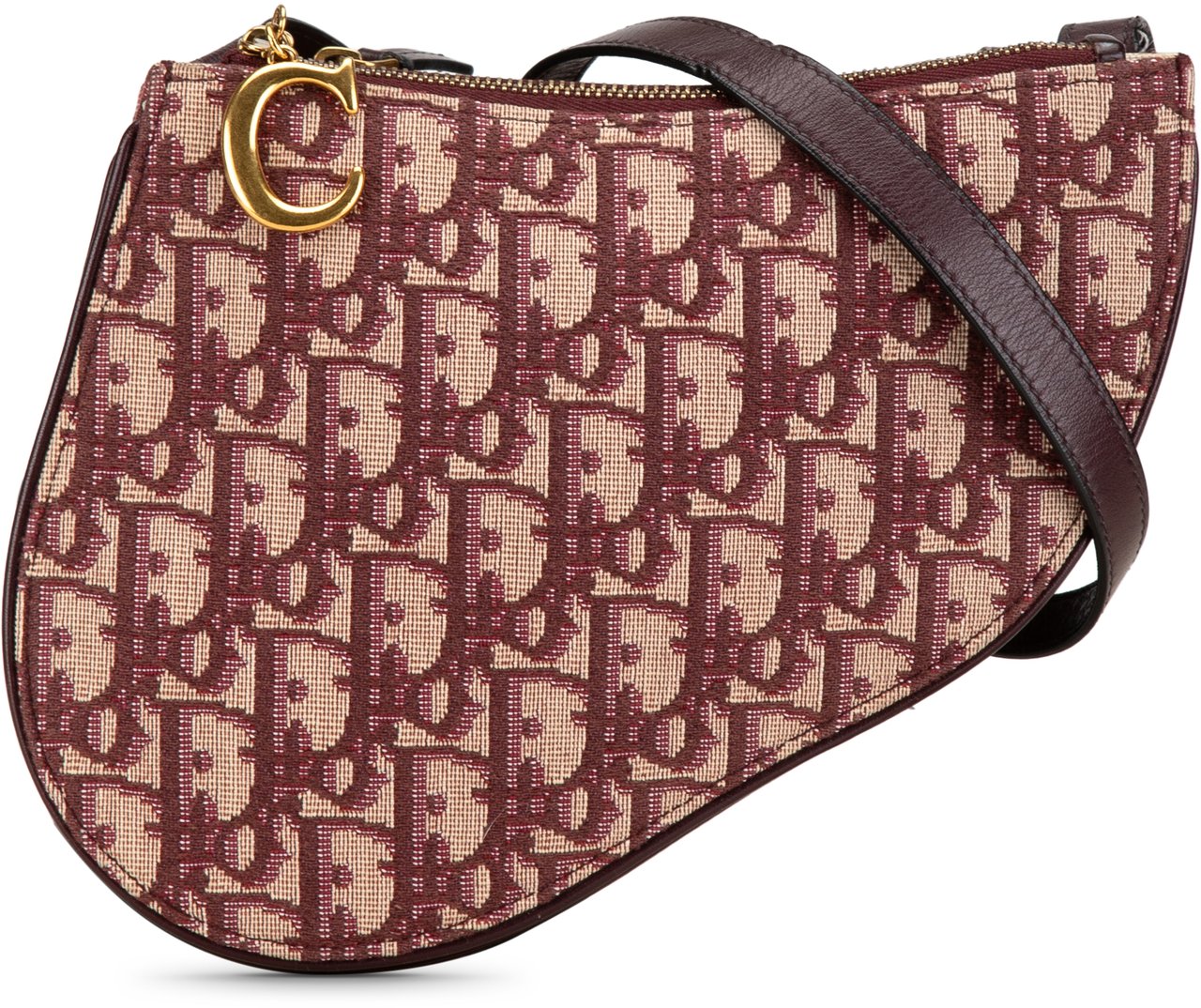Dior Oblique Canvas Saddle Triple Zip Crossbody Rood