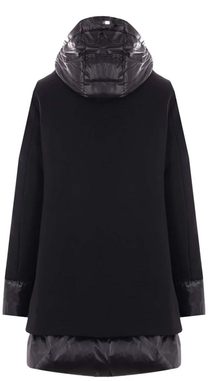 Herno Down jacket with virgin wool blend Zwart