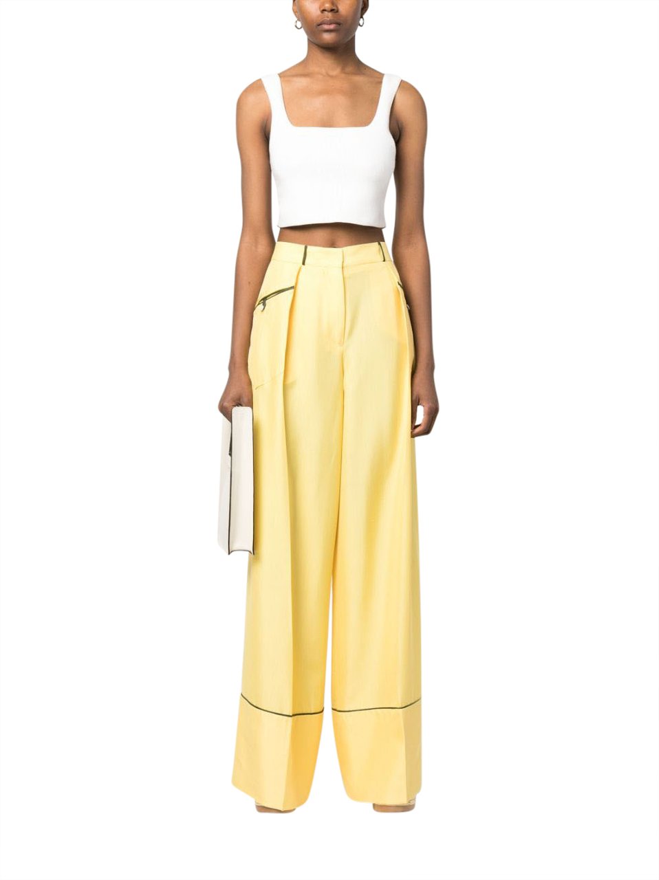 Bally Trousers Yellow Geel