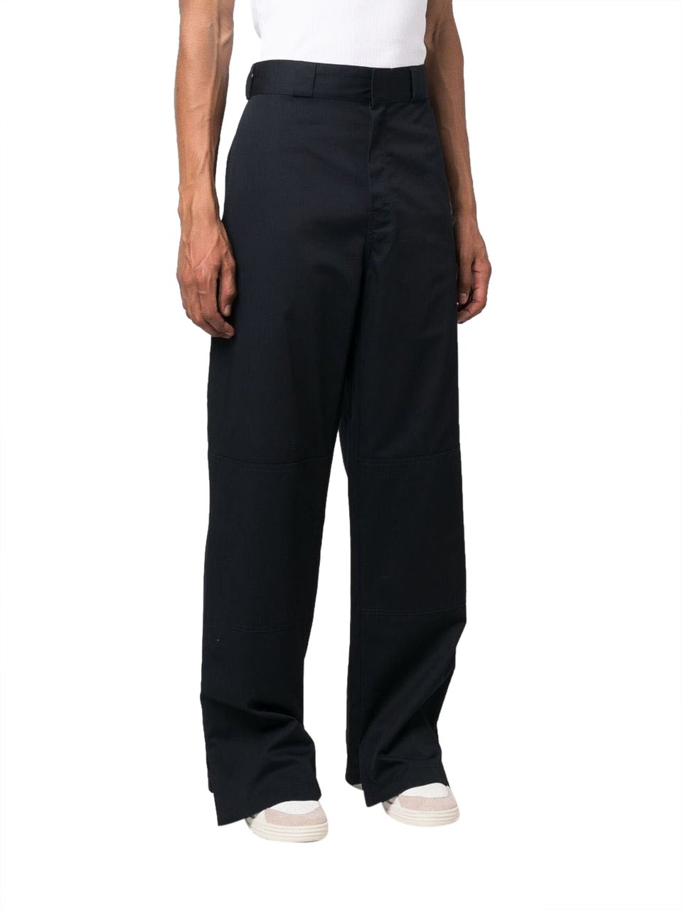 Palm Angels Trousers Blue Blauw