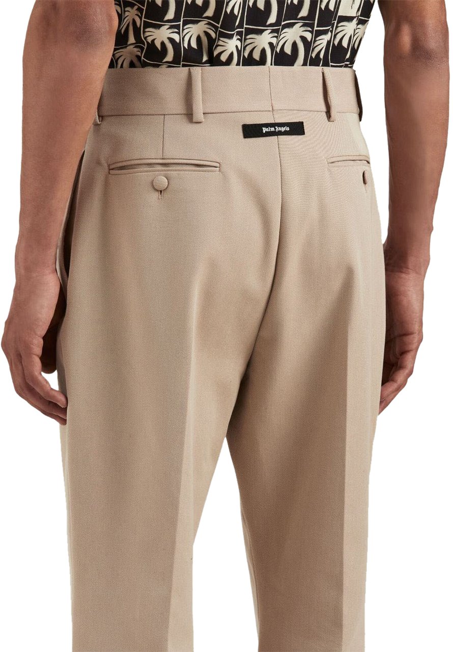 Palm Angels Trousers Beige Beige