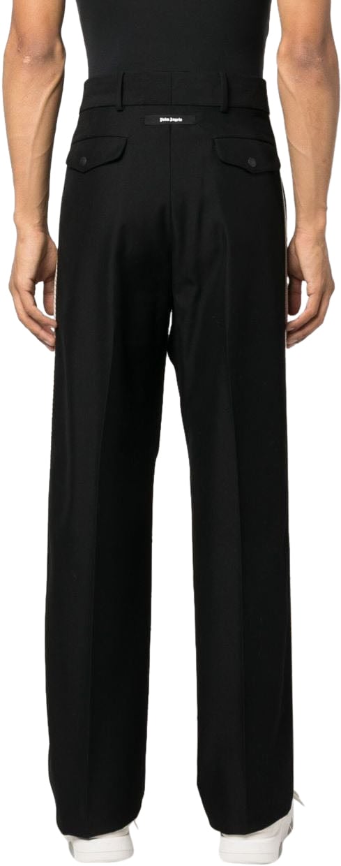 Palm Angels Trousers Black Zwart