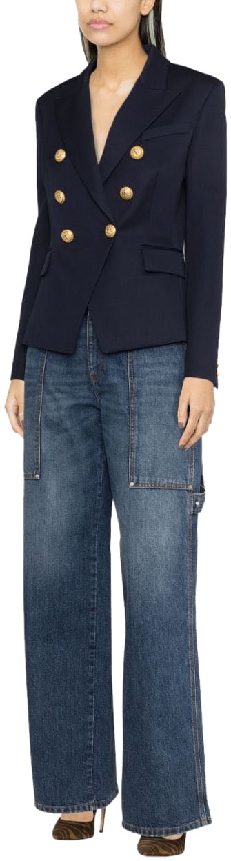Balmain Jackets Blue Blauw