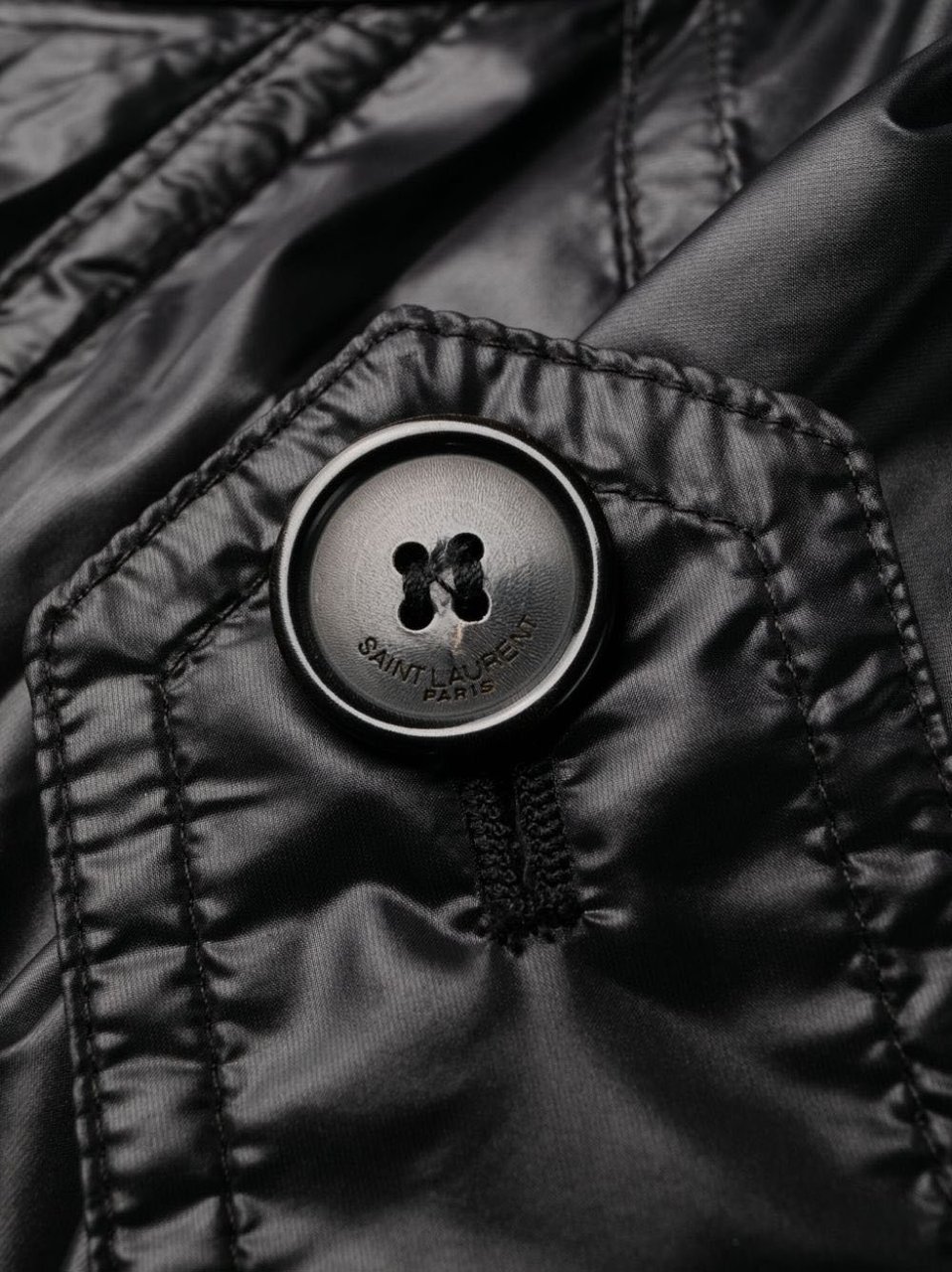 Saint Laurent Coats Black Zwart