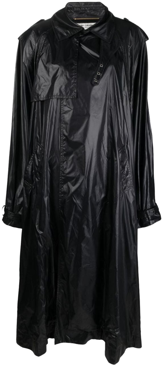 Saint Laurent Coats Black Zwart