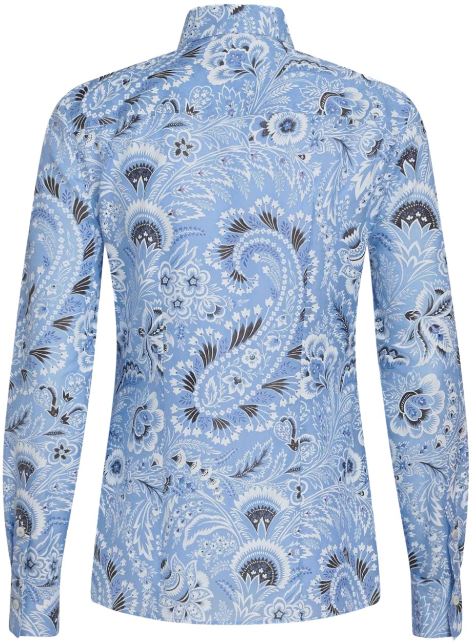 Etro Shirts Clear Blue Blauw