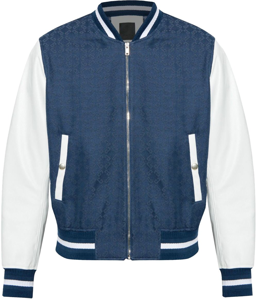 Givenchy Heren Bomber Blauw/Wit Blauw