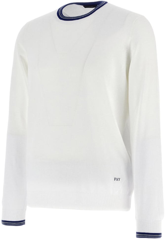 Fay Sweaters White Wit