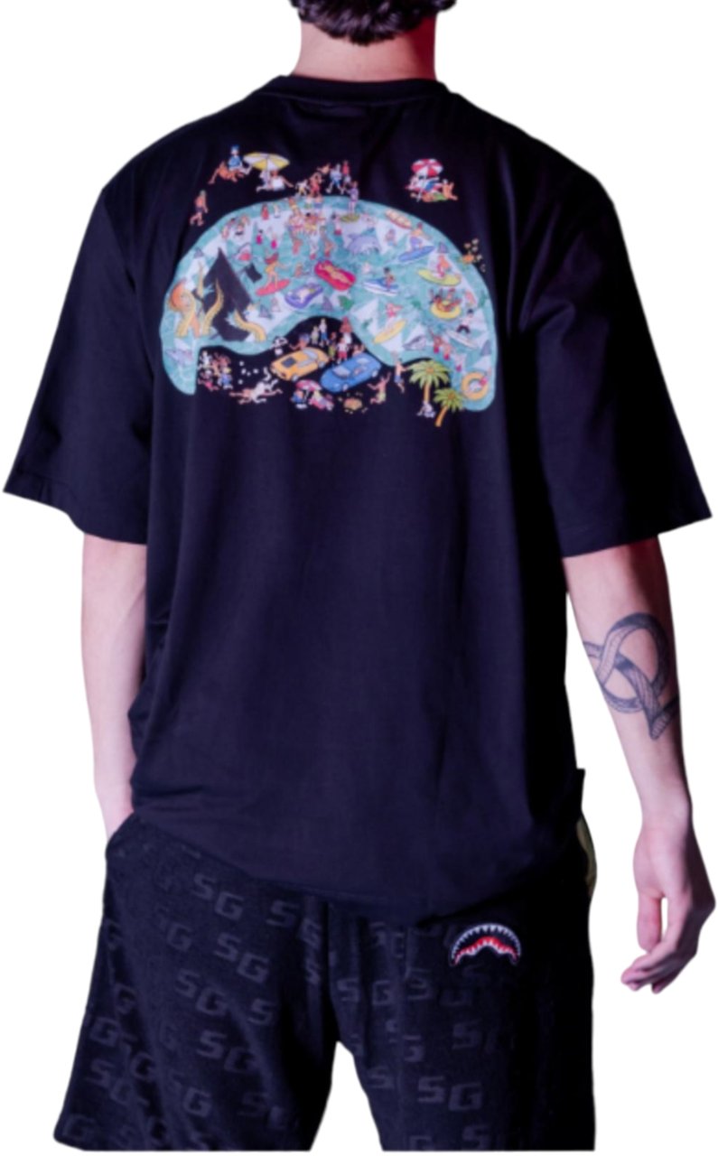 Sprayground T-Shirts And Polos Black Zwart