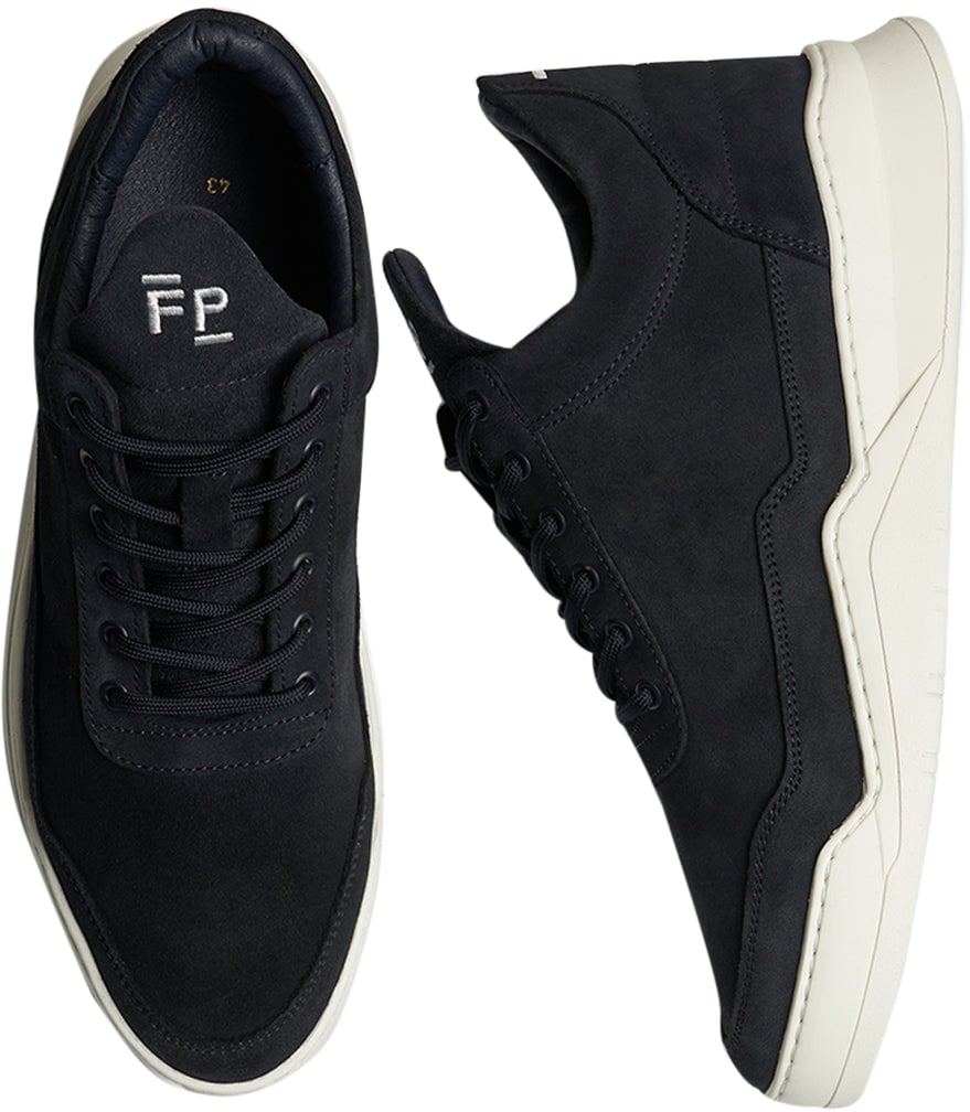 Filling Pieces Low Top Ghost Navy / White Blauw